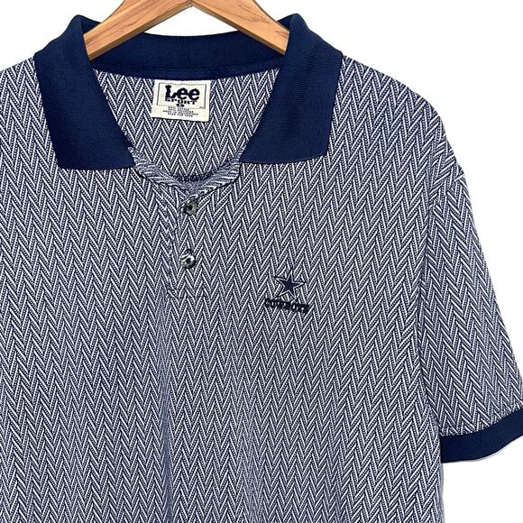 Vintage 90s Dallas Cowboys Lee Sport Short Sleeve Polo NFL Size Large - Picture 2 of 11